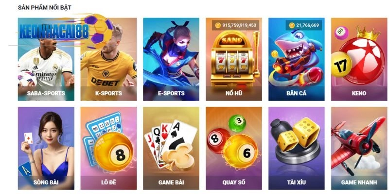 Sân chơi hiện đang quản lý nhiều chuyên mục đặt cược